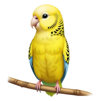 Yellow budgie bird sticker