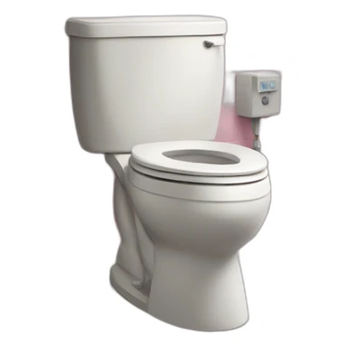 Hyper-realistic cat flushing toilet sticker