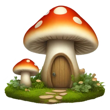 a mushroom house sticker
