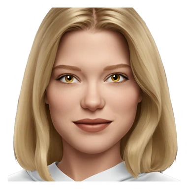 blonde girl portrait staring directly sticker