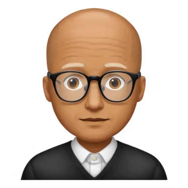 SEÑOR CON GAFAS Y ALOPESIA PARCIAL sticker
