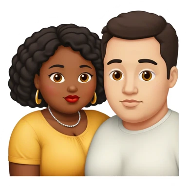 A slim lightman and fat black woman love sticker