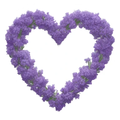 Lavender heart sticker