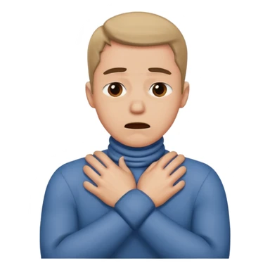 Man with hands gripped around NECK crossed like he is choking sticker