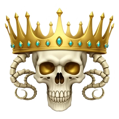 Bone Hydra Emperor – A skeletal hydra with regenerating skulls, each head adorned with crowns stolen from fallen gods. sticker