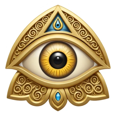 All seeing eye with hidden Templar cross in pupil sticker
