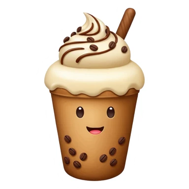 bolitas de helado de cafe con semilla de cafe  sticker