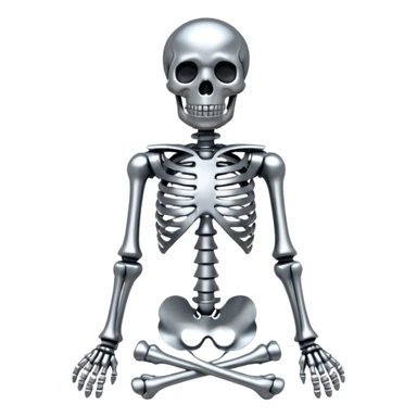 Skeleton made out of chrome sticker