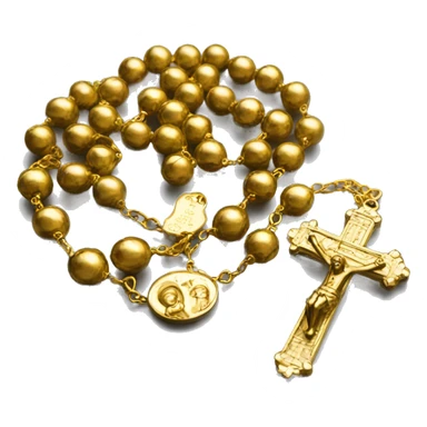 Gold Catholic Prayer Beads sticker