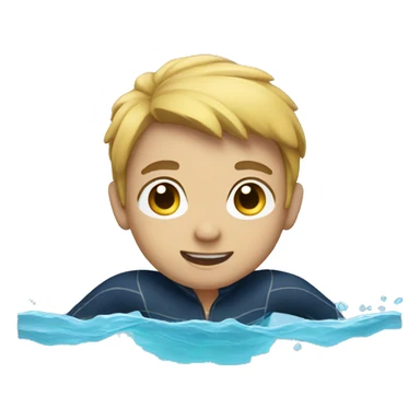 Boy swimming  sticker
