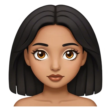 girl with latina makeup and black hair and brown eyes  sticker