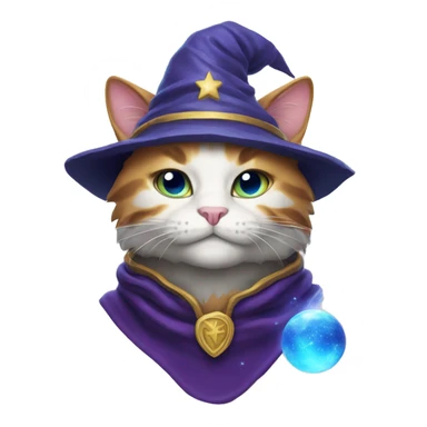 cosmic cat wizard  sticker