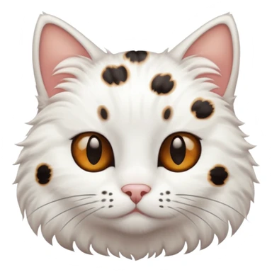 gato blanco con machita marron y negra sticker