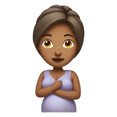 pregnant woman light skin sticker