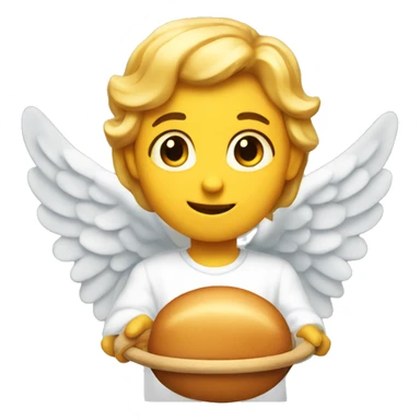 Emoji for delicious with the hoop of an angel sticker