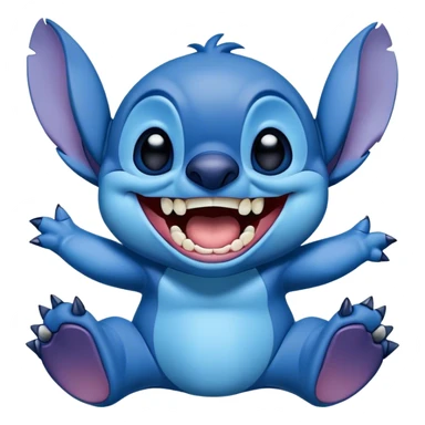 Stitch lacht  sticker