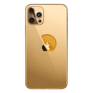 Gold iPhone 16 Pro Max no-logo clean backview sticker