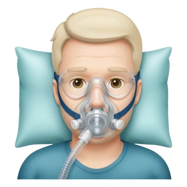 cpap face mask on guy sticker