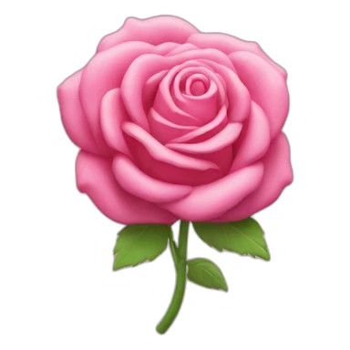 Chewing-gum rose sticker