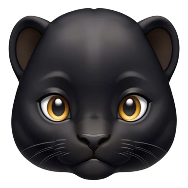 Cinematic Noble Baby black Panther Portrait Emoji, Poised with a touch of regal innocence, featuring a compact, sleek build with soft, dark fur and large, soulful eyes, Simplified yet sharp and sophisticated features, highly detailed, glowing with a gentle, mysterious glow, high shine, intelligent and endearing, stylized with an air of youthful authority, focused and attentive, soft glowing outline, capturing the essence of a tiny jungle guardian that appears ready to pounce out of the screen with effortless charm! sticker