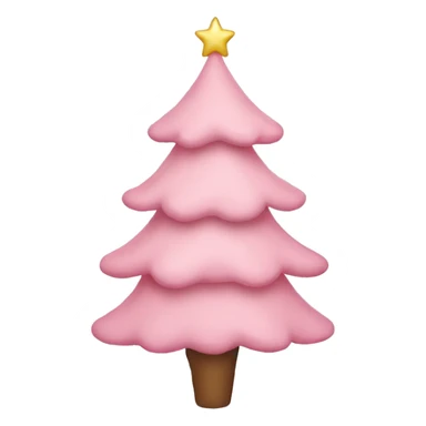 pastel pink christmas tree sticker