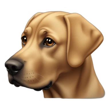 tan-and-black-labrador-with-face-wrinkles sticker