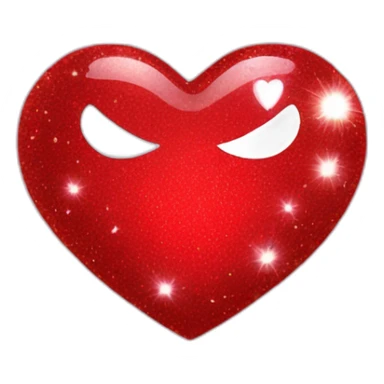 red heart with sparkle sticker