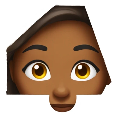 A beautiful brown skin woman with light-tan skin peeks cheerfully from an opening in a large cardboard box, her expression playful and inviting. sticker