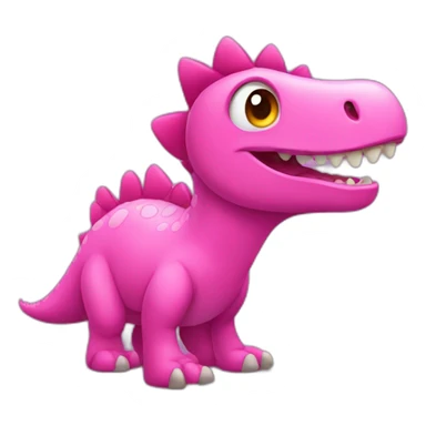 pink dinosaur at the disco sticker