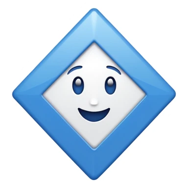 Blue white hsv Emoji with Rhombus  sticker
