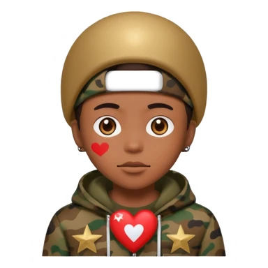 Bape star person  with heart sticker