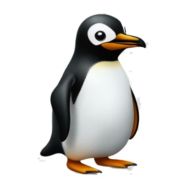 Penguin painting on a canvas sticker
