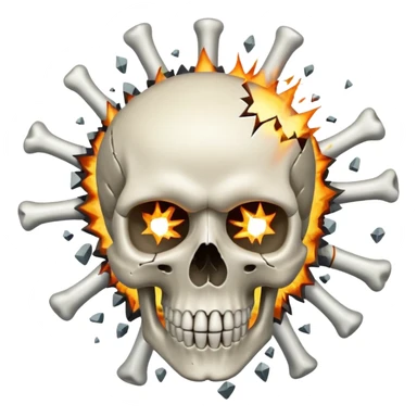 Un crâne qui explose sticker