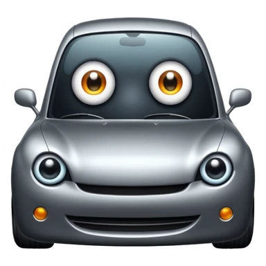 Car with eyes instead of the windshield sticker
