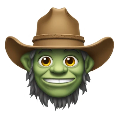 Troll with cowboy hat sticker