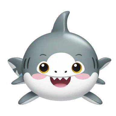 cute kawaii baby shark sticker