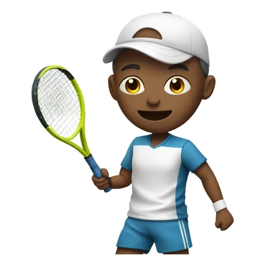 A man playing tennis sticker