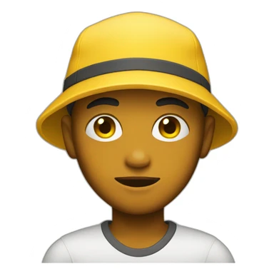 Yellow cap black eye boy sticker