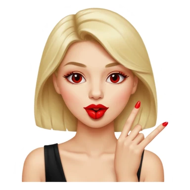 Carita sexy mordiéndose el dedo sticker