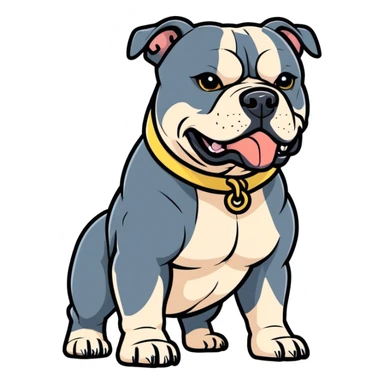 American bully flexing  sticker