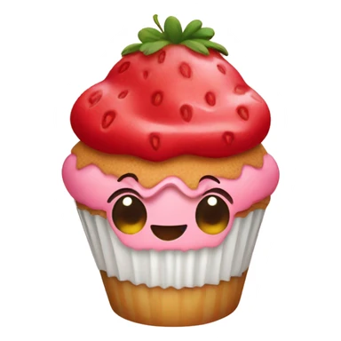 strawberry cupcake  sticker