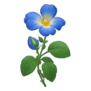 Fleur de rosier bleue sticker