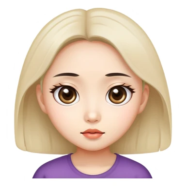 Asian girl with big eyes sticker