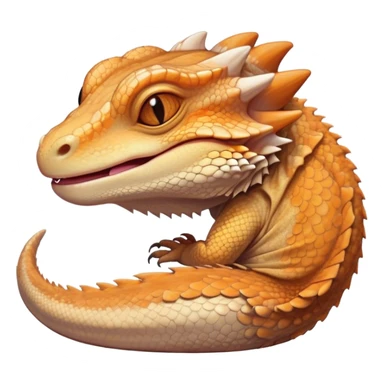 Meme-Worthy Cute Sleeping Bearded Dragon Portrait Emoji, Head resting peacefully with a contented smile, showcasing a delightfully robust build and a luxuriously soft scaled hide in warm earthy tones, eyes shut in a serene, restful nap, Simplified yet hilariously adorable features, highly detailed, glowing with a soft, drowsy light, high shine, relaxed and utterly lovable, stylized with an air of playful laziness, bright and heartwarming, soft glowing outline, capturing the essence of a comically sleepy dragon, so meme‐worthy it feels like it could instantly become the next viral sensation of adorable reptilian slumber! sticker