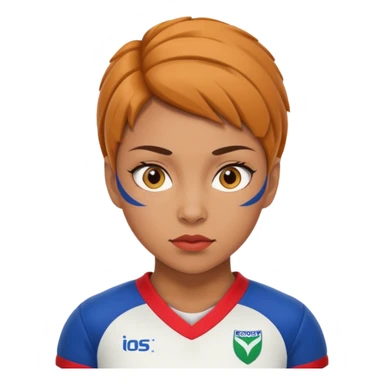 Disfraz de jugadora de rugby sticker