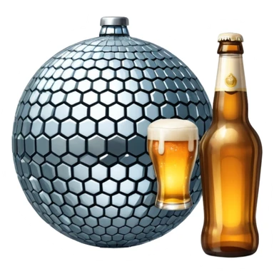 bola de discoteca bebiendo cerveza sticker