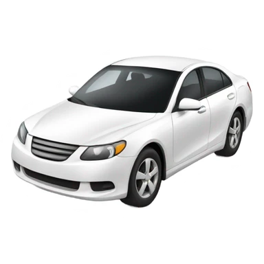 White sedan  sticker