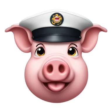 A pig with a marine Corp hat  sticker