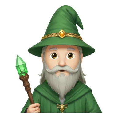 wizard car wear green cap  sticker