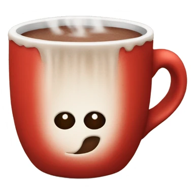 Red mug full of hot cocoa sticker
